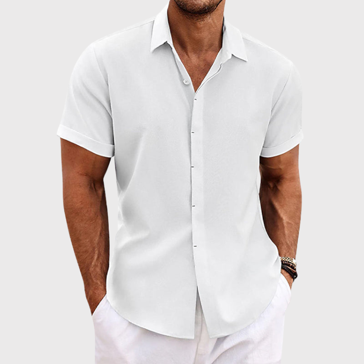 Herren Linen Hemd | Kurzarm