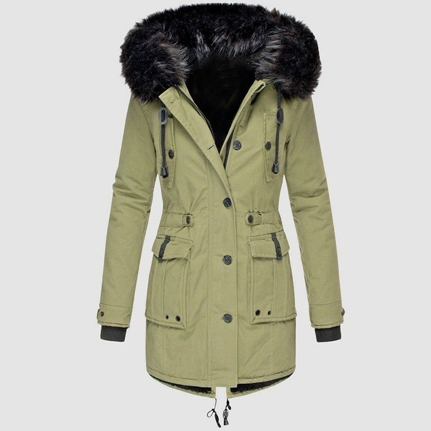Damen Lange Winterjacke | Warme