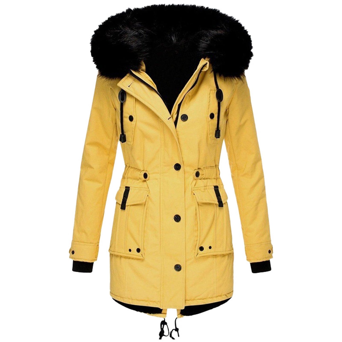 Damen Lange Winterjacke | Warme