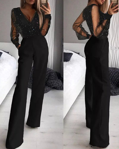 Damen Elegant Jumpsuit | Schwarz