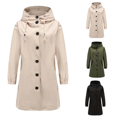 Damen Modischer Trenchcoat | Lang
