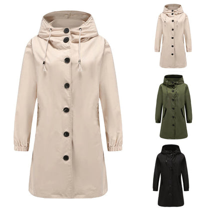 Damen Modischer Trenchcoat | Lang