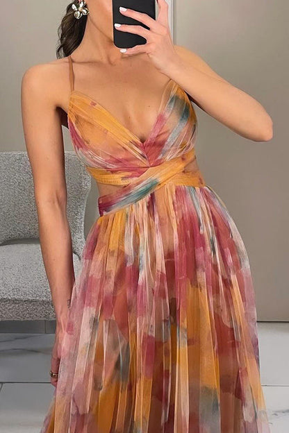 Weiches Damen Maxikleid mit V-Ausschnitt