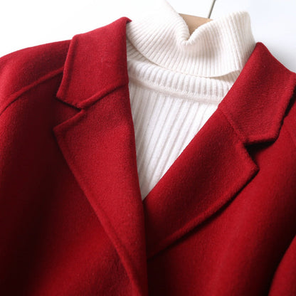 Damen Wollmantel mit Doppelreiher – Daria