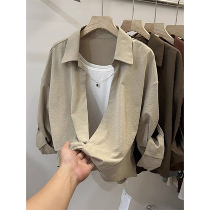 Bluse in Zwei-in-Eins-Optik mit Langarm für Damen - Fiammetta