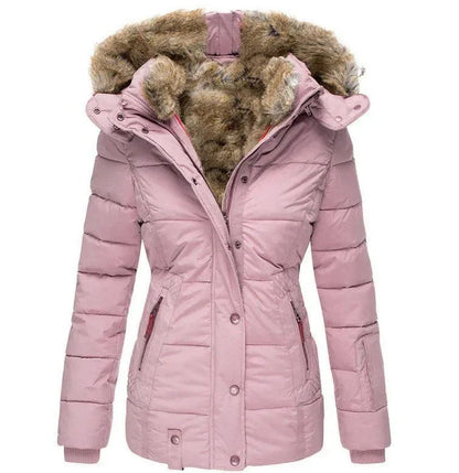 Damen Warm Lang Winterjacke | Fleece