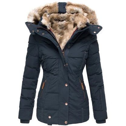 Damen Warm Lang Winterjacke | Fleece