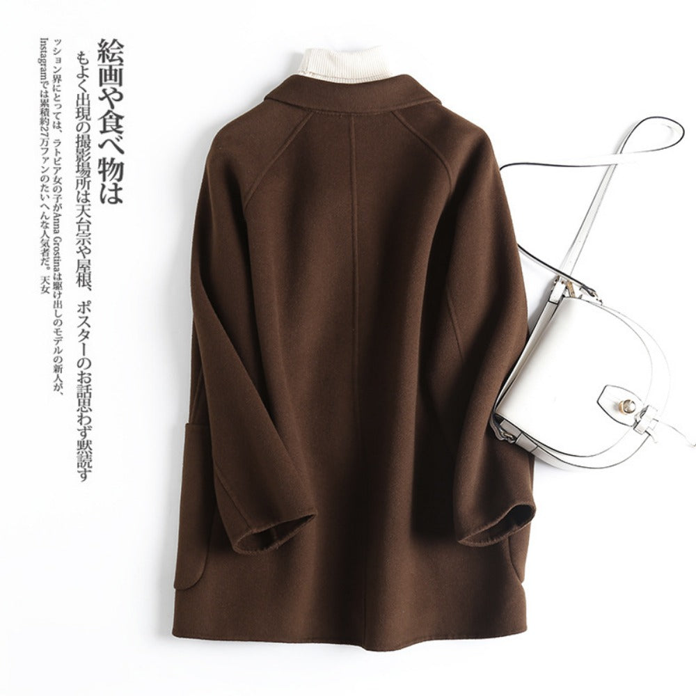 Damen Wollmantel mit Doppelreiher – Daria