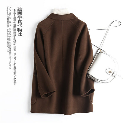 Damen Wollmantel mit Doppelreiher – Daria