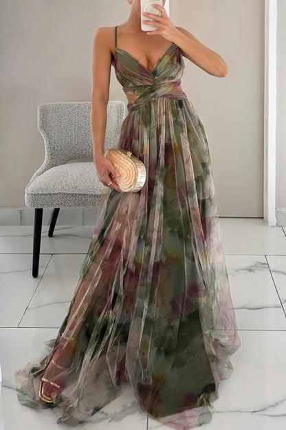 Weiches Damen Maxikleid mit V-Ausschnitt