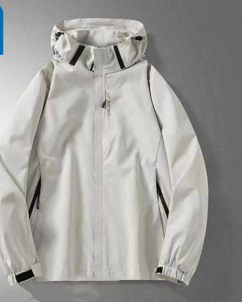 Wasserdichte Kapuzenjacke mit Reißverschluss für Damen – Marcia