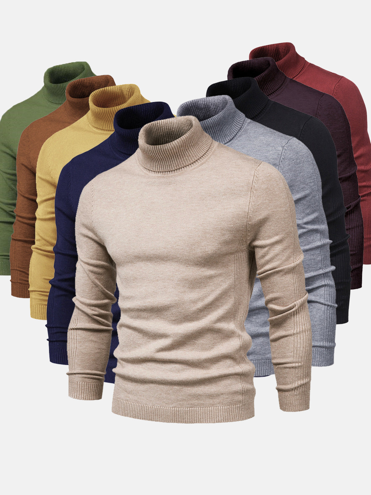 Herren Kurz Rollkragenpullover | Waschbar