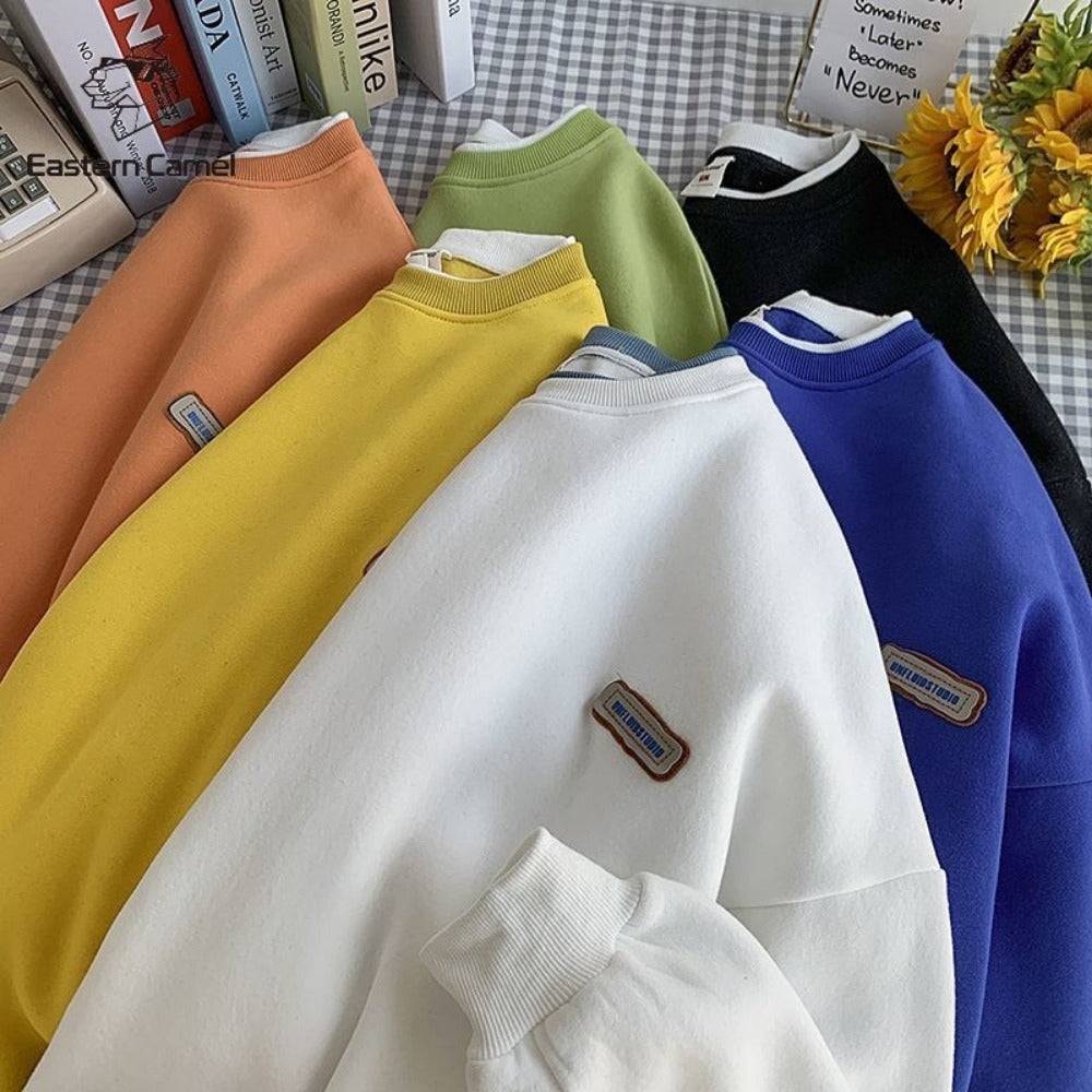 Damen Sweatshirt mit Rundhalsausschnitt und Langarm – Derna