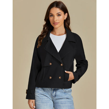 Damen Kurzjacke mit Doppelreiher Mantel – Giovanna
