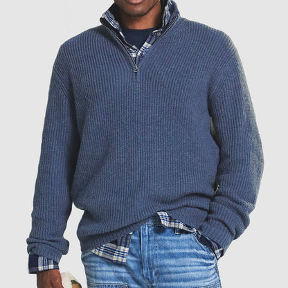 Herren Strick Pullover | Zipper
