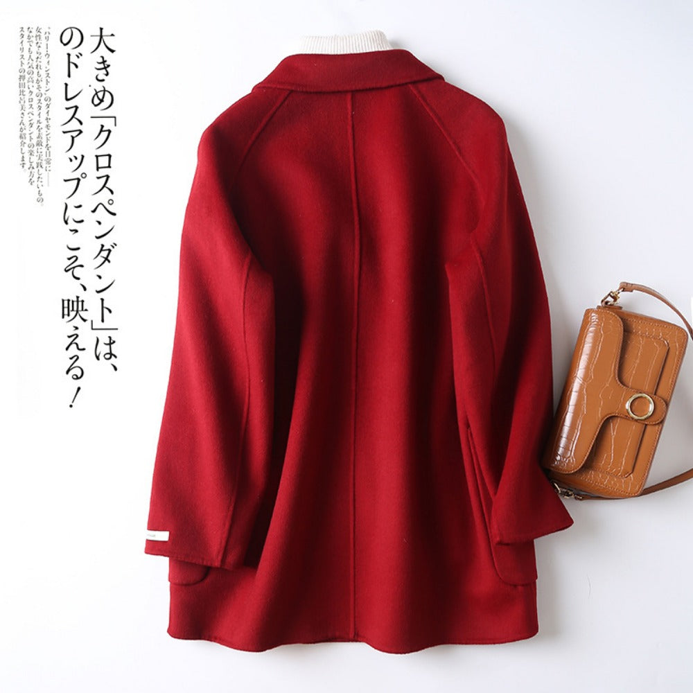 Damen Wollmantel mit Doppelreiher – Daria