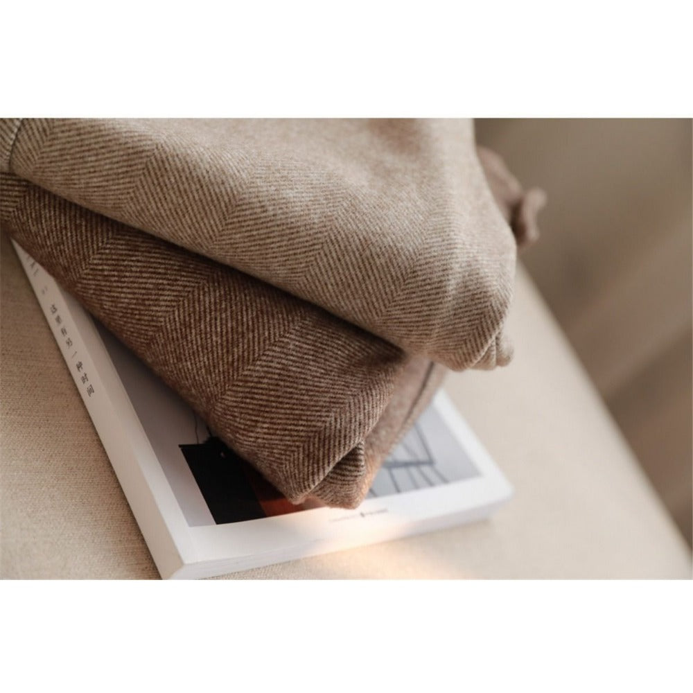 Damen Hose mit Fischgrätenmuster und Hoher Taille – Gigliola