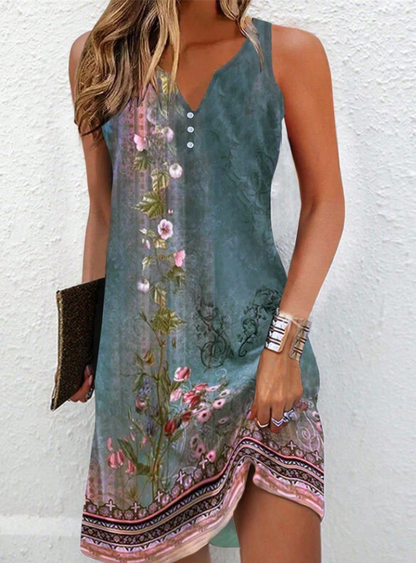 Ärmelloses Bequemes Mini Sommerkleid für Damen