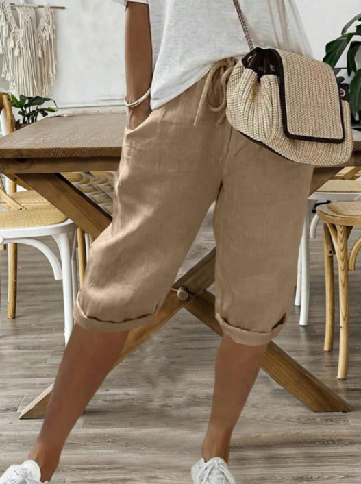 Damen Sommer Shorts mit Kordelzug