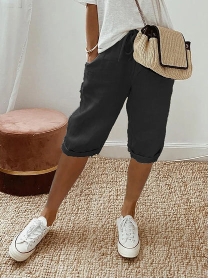 Damen Sommer Shorts mit Kordelzug