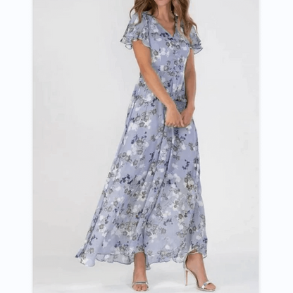 Damen Maxi Sommerkleid mit Blumenmuster – Formell