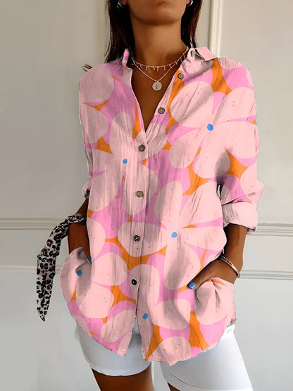 Stilvolles Langarm Button-Down Hemd für Damen